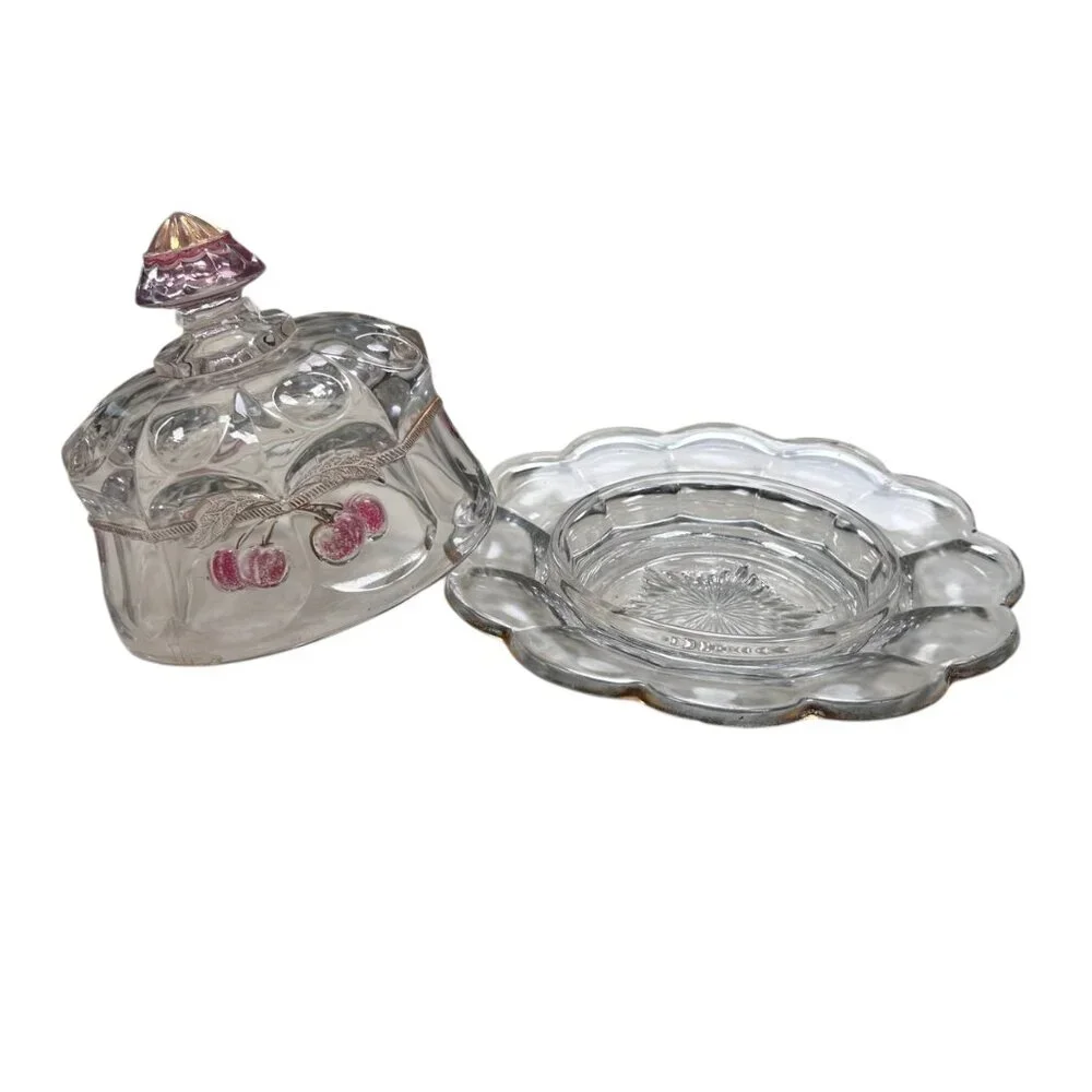 Mosser Northwood Cherry And Cable Butter Dish Cloche